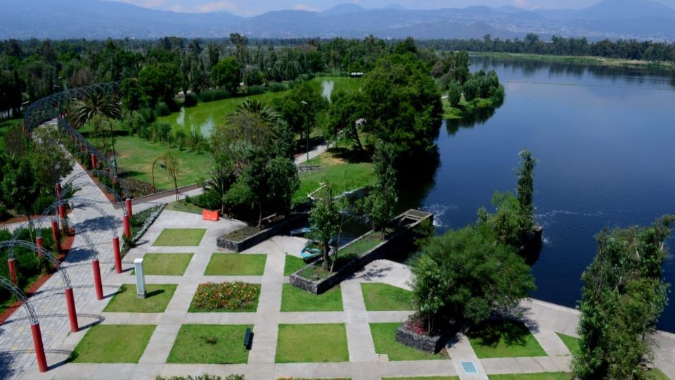 Vista del Parque Ecológico Xochimilco, espacio en el que se implementaron humedales.