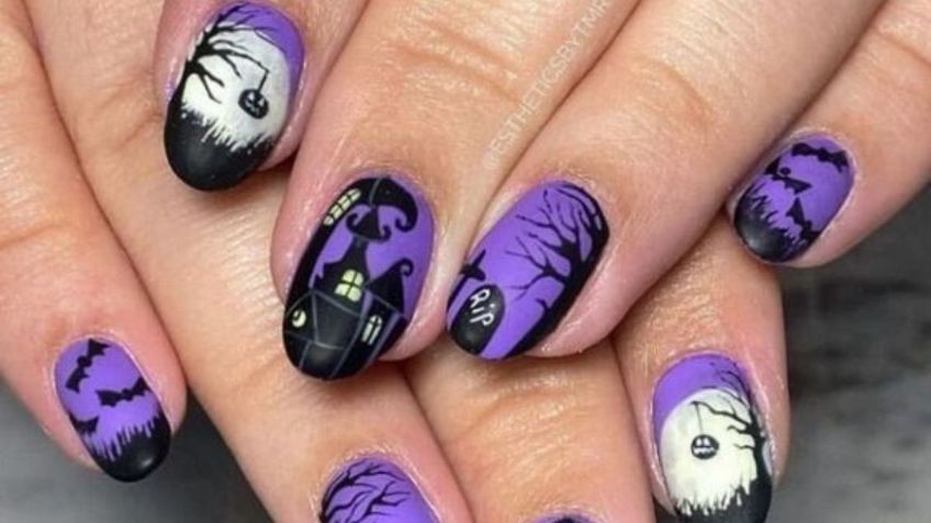 Uñas moradas para Halloween 2023: los mejores diseños para las más glamurosas