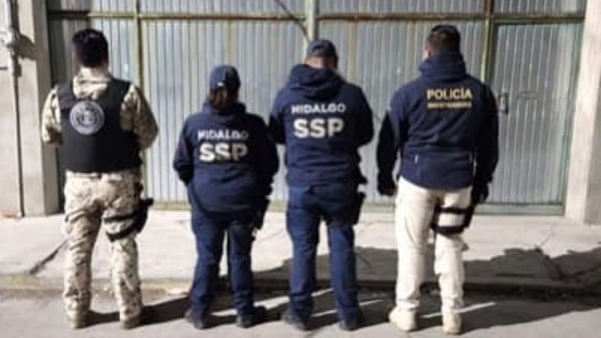 Agentes de la SSP de Hidalgo aseguran almacén de drogas en un taller mecánico de Pachuca