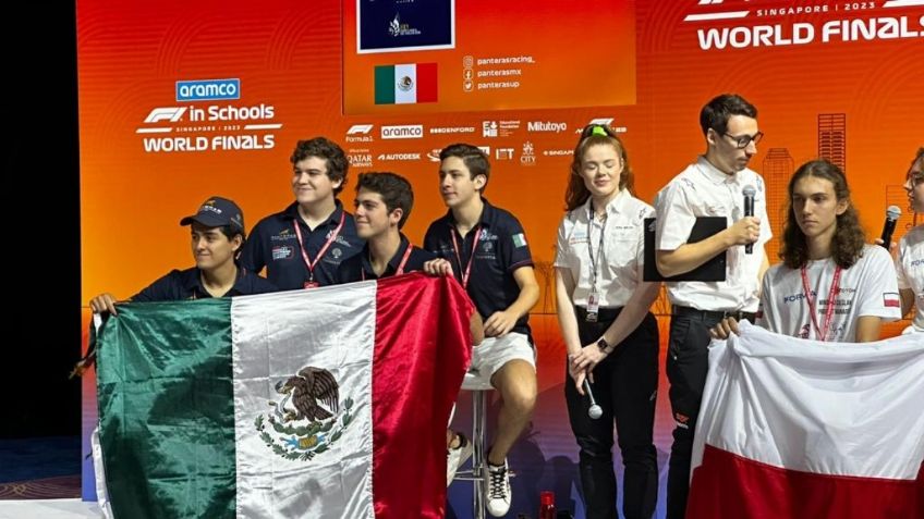 Integrantes de la escudería mexicana Panteras Racing, ganan primer y dos segundos lugares en ARAMCO F1 in Schools Singapore 2023 World Finals