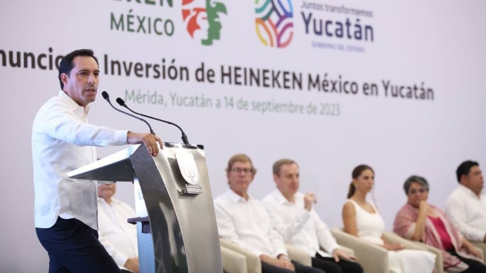 Mauricio Vila Dosal anunció que Heineken instalará una planta cervecera en el municipio de Kanasín