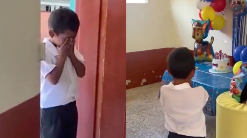 ¡Contén las lágrimas! Maestra se vuelve viral por festejarle el cumpleaños a su alumno: VIDEO