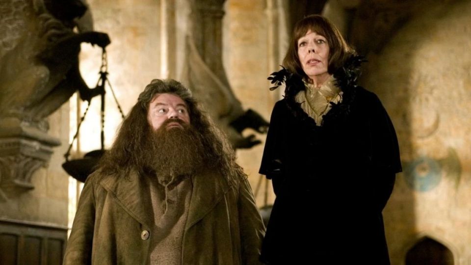 Madame Maxime con Hagrid en Harry Potter y el Cáliz de Fuego: así luce el actor que le dio vida a la gigante directora francesa.