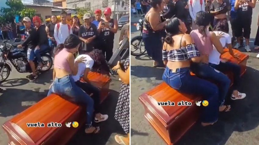 Mujeres “perrean” sobre el ataúd de su amiga para darle el último adiós: VIDEO