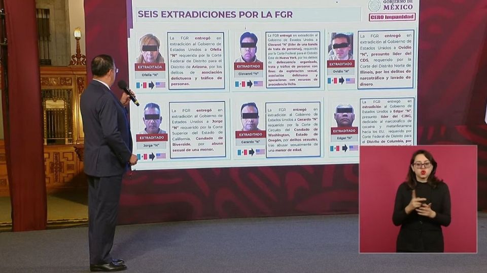 Del 5 al 18 de septiembre se llevaron a cabo seis extradiciones a EU.