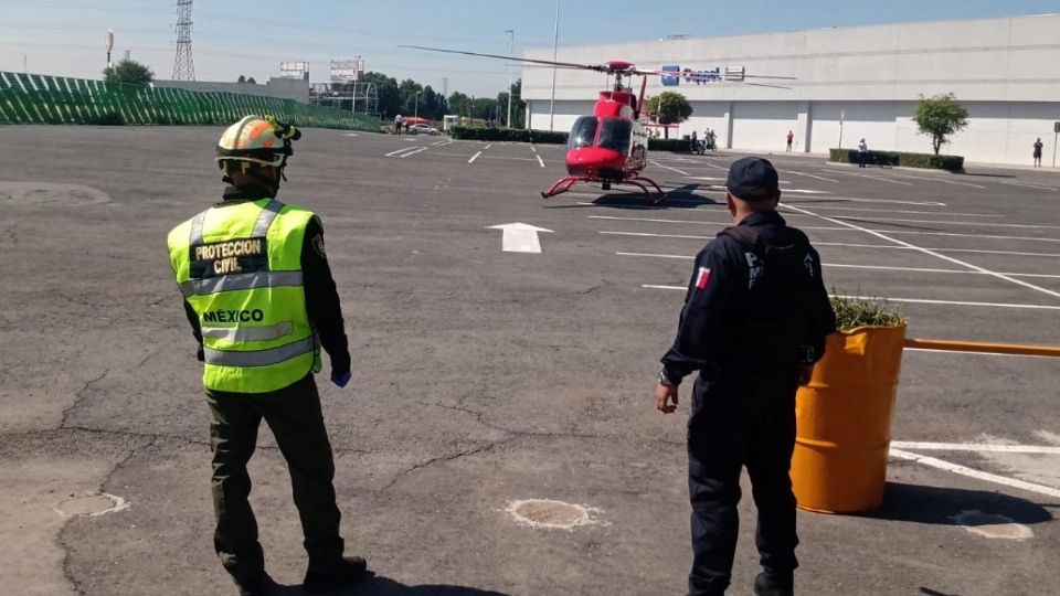 El adulto mayor fue trasladado vía aérea desde el lugar del accidente hacia la Ciudad de México.