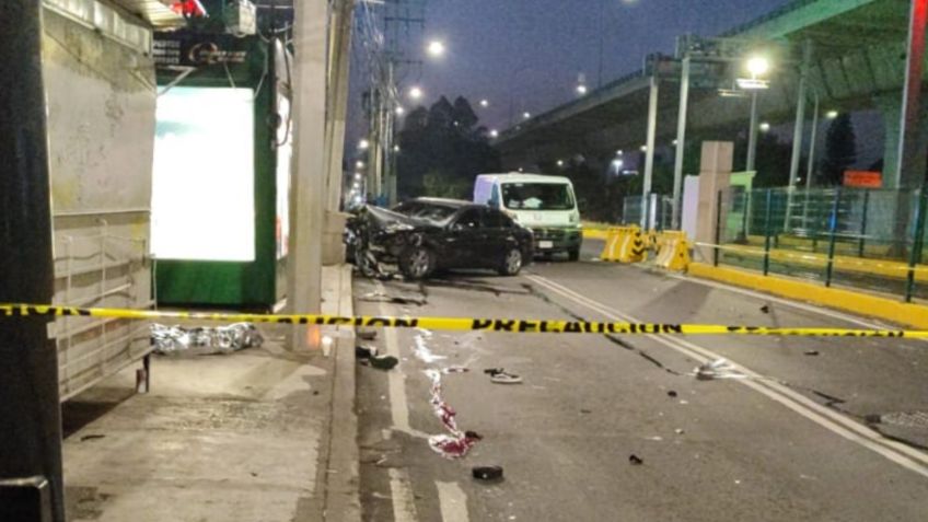 Caos en Periférico Sur: muere motociclista tras ser impactado por automóvil a exceso de velocidad