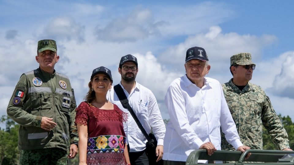 El presidente López Obrador y la gobernadora Mara Lezama realizaron el recorrido de supervisión