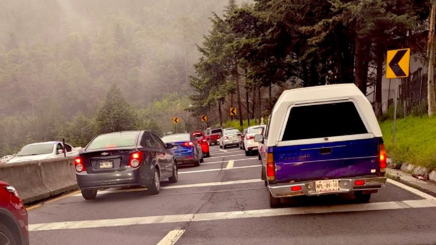 Caos vial en la carretera México-Toluca por cierre a la altura de Santa Fe: alternativas viales