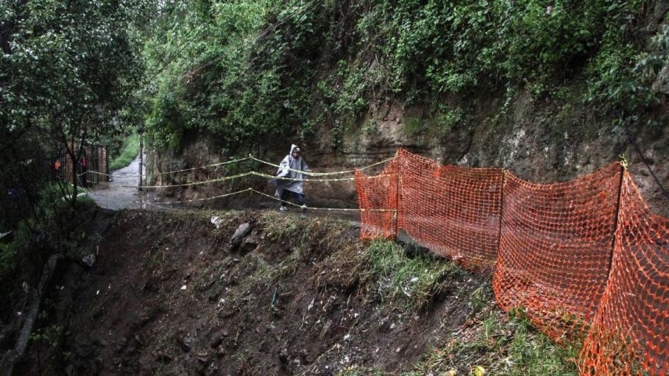 Las fuertes lluvias provocaron el deslave.