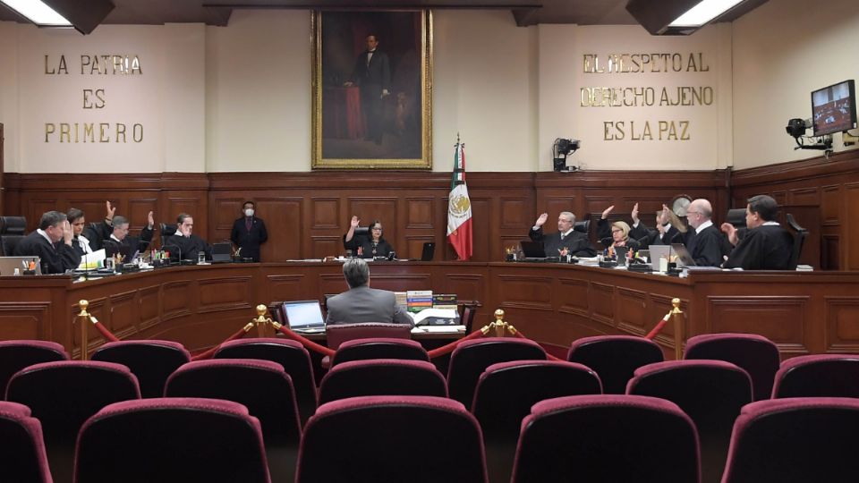 Ministros de la Suprema Corte de Justicia de la Nación durante sesión