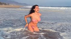 Gaby Ramírez en coqueto microbikini rosa de 2 piezas rompe la tendencia más chic de la temporada