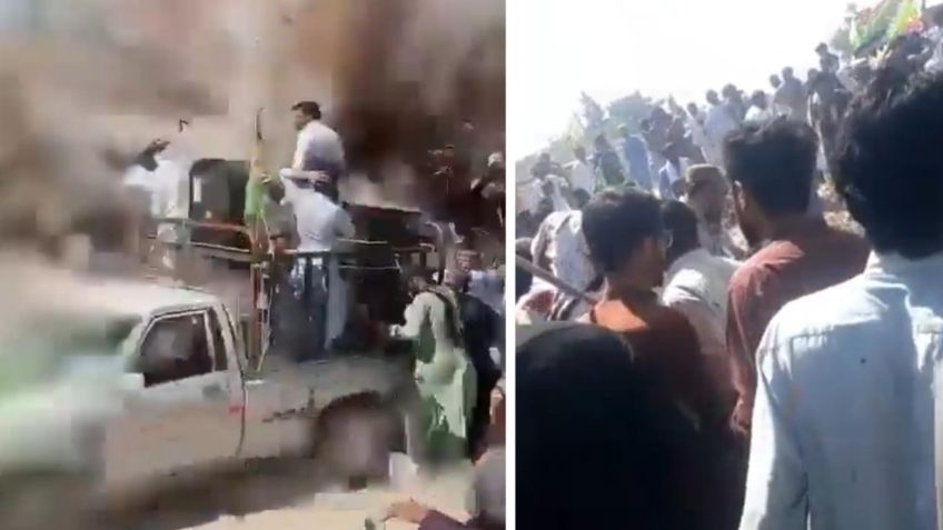 FUERTES IMÁGENES: el momento exacto de la explosión por atentado suicida que dejó 52 muertos en Pakistán