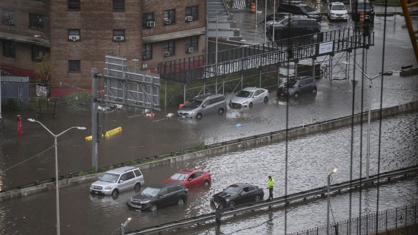 IMPACTANTES IMÁGENES: Nueva York bajo el agua tras torrenciales lluvias de anoche