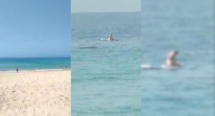 Contén la respiración antes de ver a esta pareja que olvida los peligros del mar al ser grabada teniendo relaciones en una playa