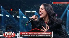 "¡Te amo México!": Danna Paola canta el himno nacional en la pelea del Canelo Álvarez vs Jermell Charlo | VIDEO