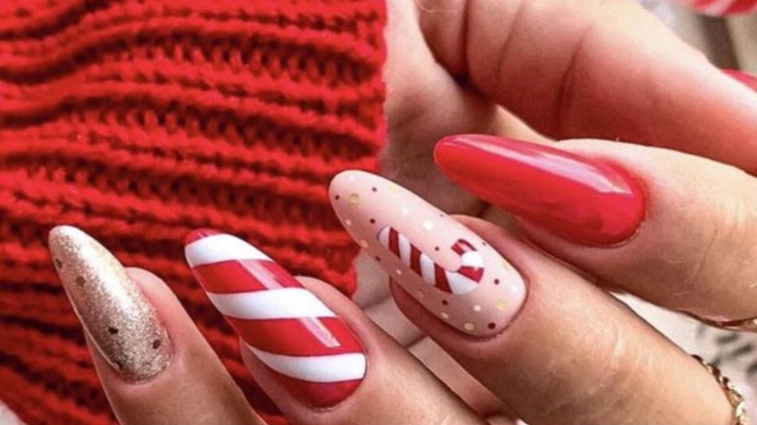 Uñas de caramelo: los diseños que podrás usar en Navidad para que tu nail art se vea de otro nivel