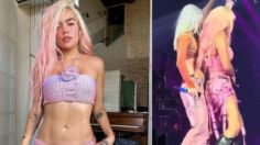 Karol G se pone nerviosa en medio de concierto en Texas cuando Young Miko la saca a bailar