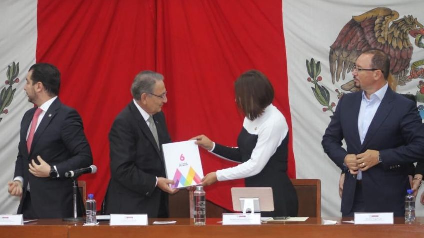 El Congreso del Edomex recibe el último informe de Alfredo Del Mazo