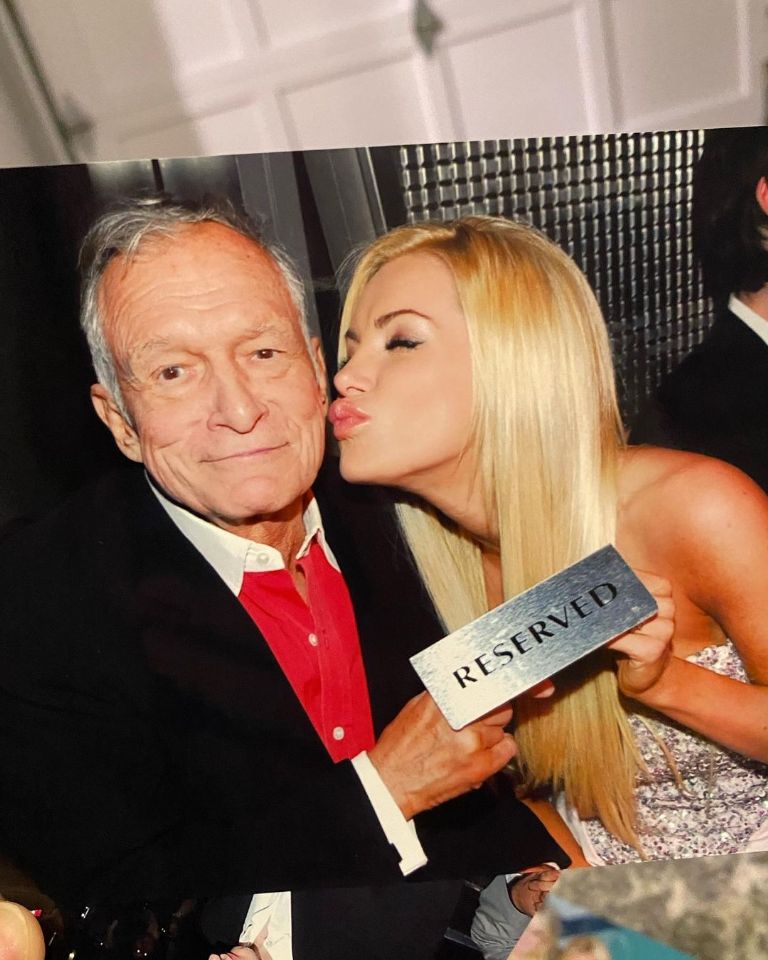 Hugh Hefner y Crystal 