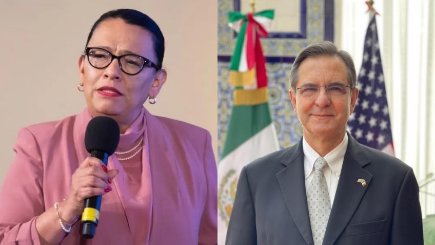 Rosa Icela se reúne con embajador Esteban Moctezuma