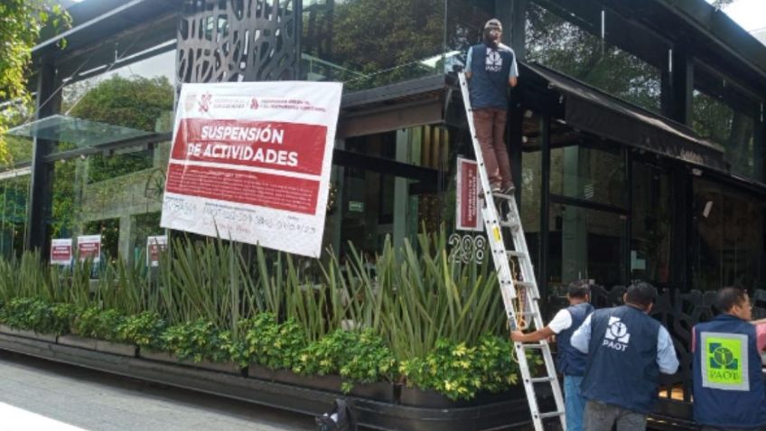 La PAOT coloca sellos de suspensión en el bar Rosa Negra en Polanco