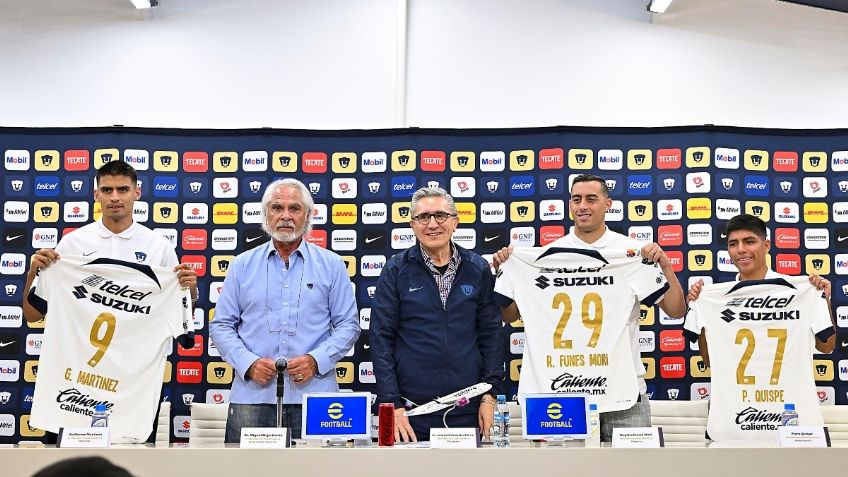 Pumas presenta a Funez Mori y a sus dos refuerzos para el encuentro ante Bravos de Juárez