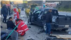 IMÁGENES FUERTES: así fue el brutal choque múltiple que dejó 8 heridos en carretera de Tijuana