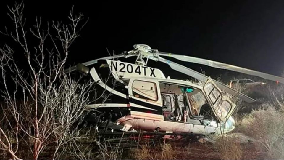 El copiloto sufrió una lesión leve en la mano y el helicóptero sufrió daños sustanciales.