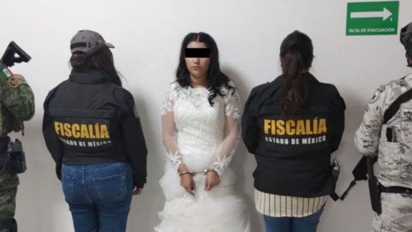 Con todo y vestido de novia, detienen a presunta extorsionadora de la Familia Michoacana antes de su boda