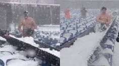 VIDEOS: aficionados de los Bills quitan la nieve del Highmark Stadium y acaban sin playera