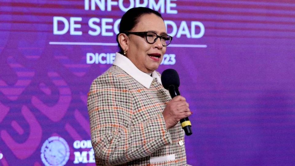 Rosa Icela Rodríguez presentó su informe de seguridad durante la conferencia de prensa de López Obrador