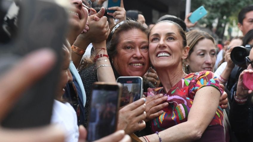 "Ganamos la precampaña": Claudia Sheinbaum desde el Monumento a la Revolución