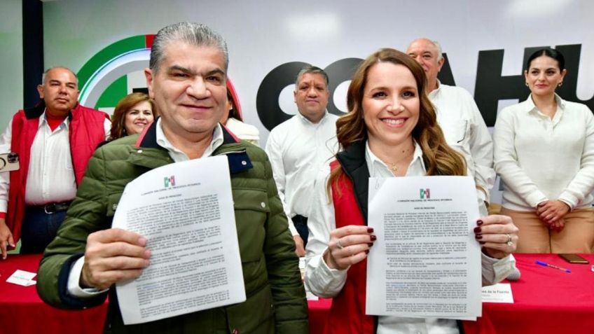 Miguel Riquelme y María Barbara Cepeda se registran como precandidatos al Senado por Coahuila