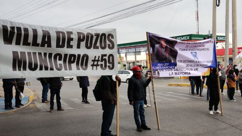 Activistas bloquean periférico y protestan afuera del PJF en San Luis Potosí