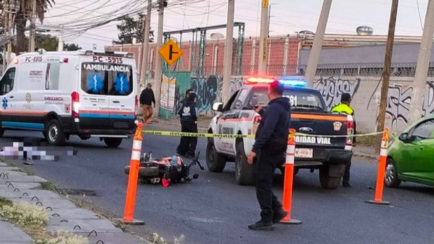 Un biker murió en la carretera Cuautitlán-Tlalnepantla, buscan a sus familiares en Facebook