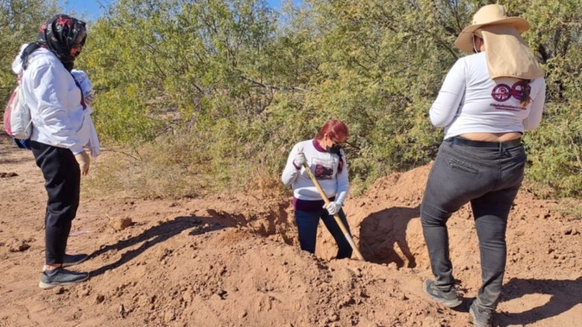 Olor a sangre o grasa, una sola pala y el deseo de encontrar a un familiar desaparecido, así es un rastreo de madres buscadoras en Sonora