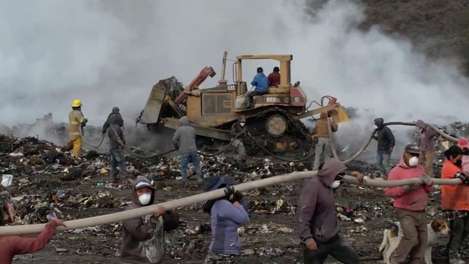 Incendio en relleno sanitario de Tlaxcala