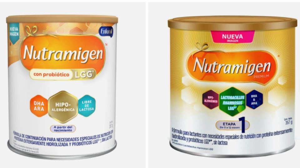 El producto comercializado en México es Nutramigen Premium LGG PWD, lote ZL3FHC, 357 g, etapa 1 de 0 a 12 meses.