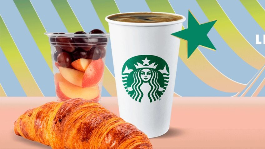 Starbucks: disfruta de un delicioso café, un vaso de fruta y un croissant por un super precio