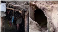 En cuevas, así vivían decenas de personas cerca de un río en el condado de modesto, en California