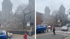 VIDEO: momento en que se derrumba una iglesia en Connecticut, EU