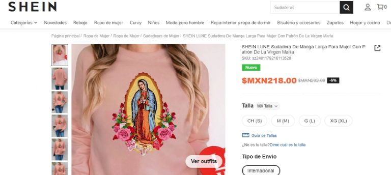 Shein Virgen de Guadalupe