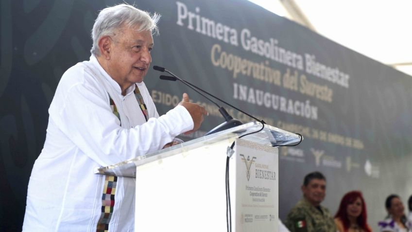 AMLO inaugura Gasolinera del Bienestar Conhuas en Calakmul, Campeche