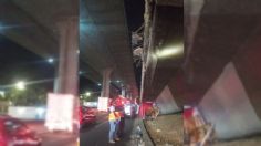 VIDEO | Reportan caída de concreto desde el segundo piso de Viaducto Tlalpan