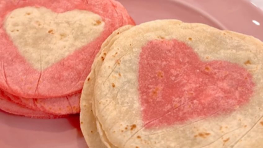 Tortillas de San Valentín: receta para hacerlas muy coquette de color rosa y con un corazón en el centro