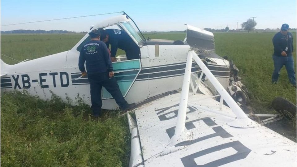 El piloto fue trasladado a un hospital.