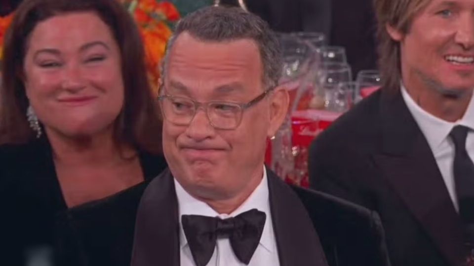 El discurso incomodó a los asistentes, entre ellos Tom Hanks