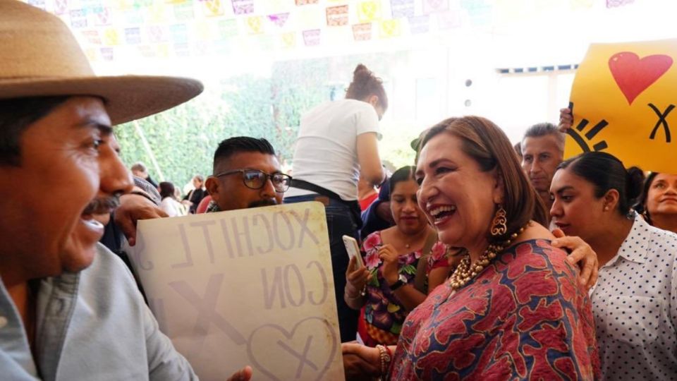 La abanderada del PAN, PRI y PRD visitó Oaxaca.