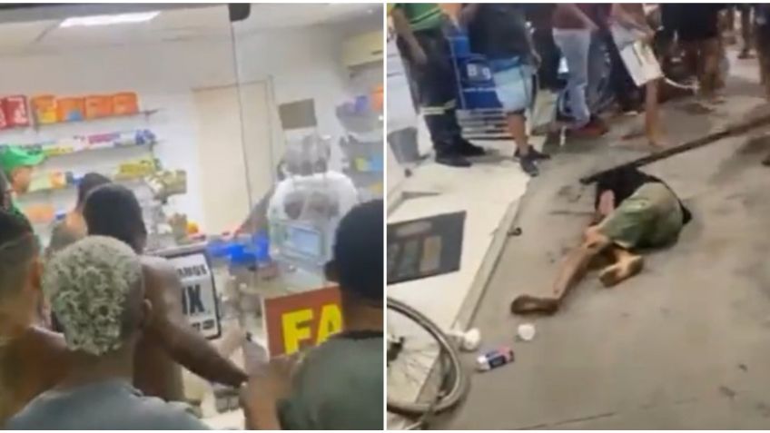 VIDEO: captan la golpiza que recibió un sujeto que presuntamente roba celulares; así se escondió